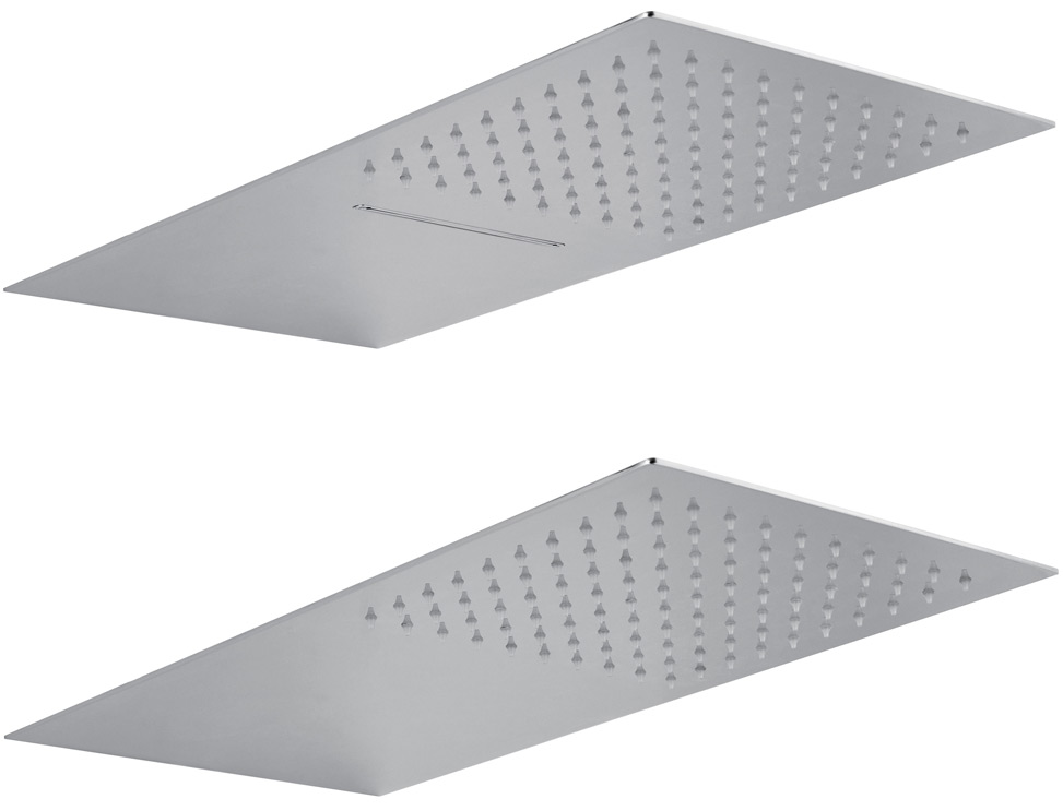 Delo soffione a muro quadrato con e senza cascata 1403050 1403051