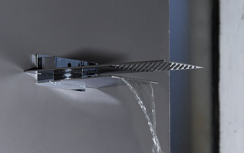 Delò - soffione doccia e muro - doppio